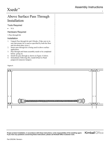 Kimball 2633268 Xsede - Above Surface Pass Through Installation Assembly Instructions | Manualzz