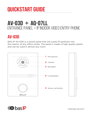 BAS-IP AQ-07LL+AV-03D Quick Start Guide | Manualzz