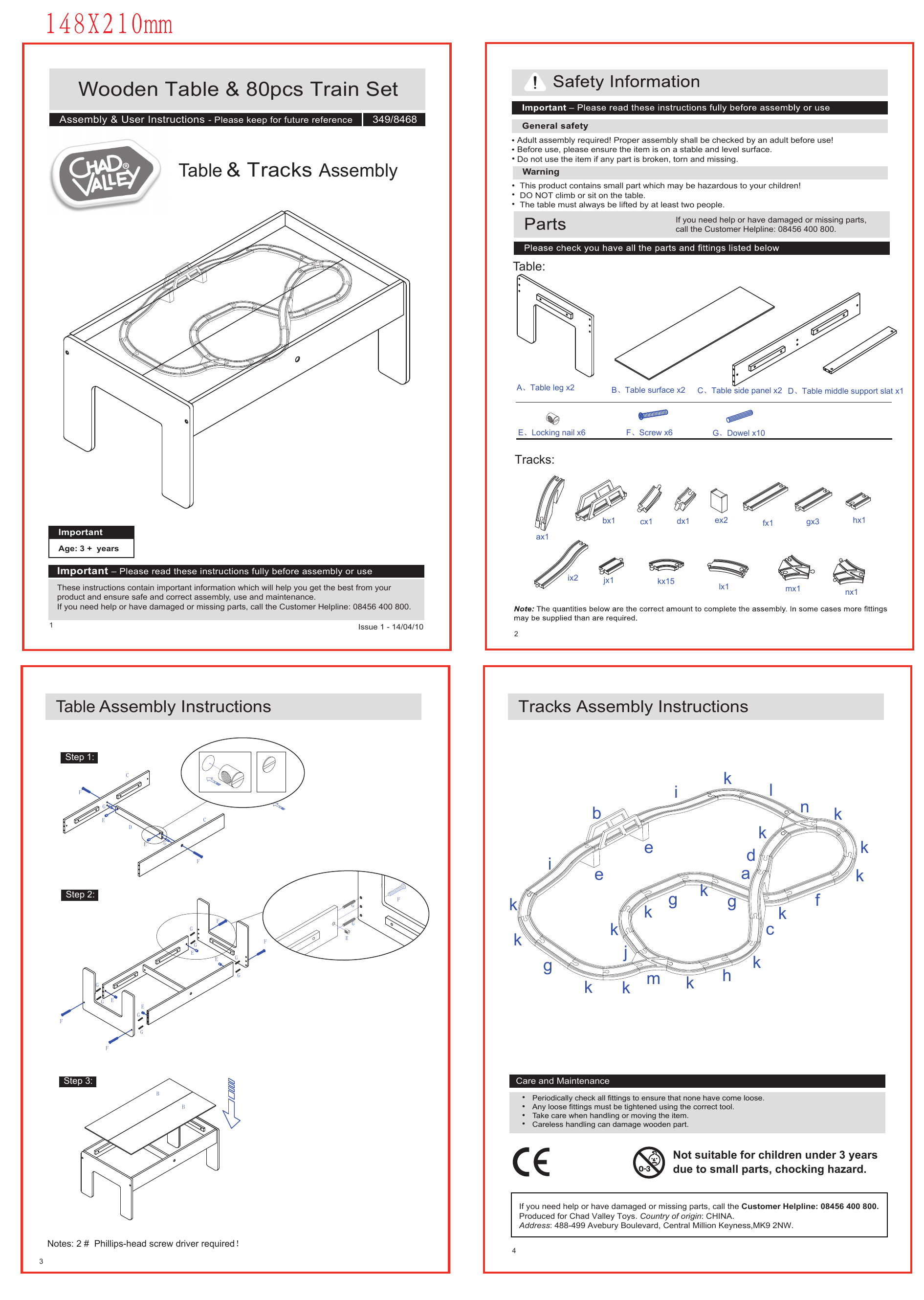 Chad valley train table instructions on sale