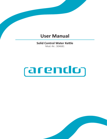 Arendo 304681 Kettle Owner's Manual | Manualzz