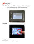 Static Control How to Disable Automatic Firmware Updates in Select HP Printers User Guide