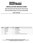 Gibson Exhaust 619719B Black Elite Single Swept Side Stainless Steel Exhaust Instruction manual