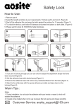 aosite A5 Cabinet Locks Babies Instruction manual