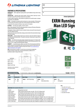 EXRM Running Man LED Sign Instructions - Lithonia Lighting