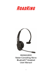 RoadKing RKING2000 Noise-Canceling Mono Bluetooth Headset User Manual