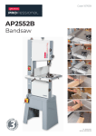 Axminster Professional AP2552B Bandsaw Instructions