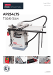 Axminster Professional AP254LTS Table Saw User Manual