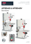 Axminster Professional AP1854BV Bandsaw Instructions