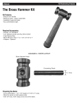 Penn State Industries Brass Hammer Kit Instructions