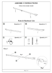 2K Furniture Designs B1308 Metal Adjustable Center Support Rail System