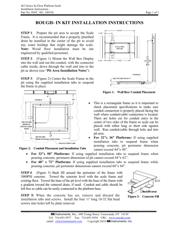 SR Instruments SR463 Scale Installation Manual | Manualzz