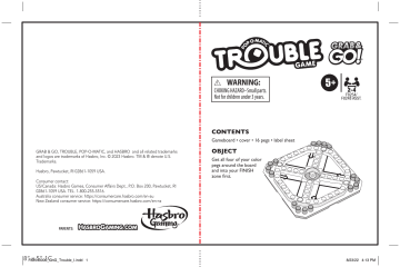 Trouble Grab and Go Game for Ages 5 and Up Instructions | Manualzz