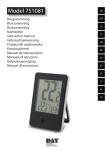 Schou 751081 Bedienungsanleitung - Digitales Thermometer mit Uhr