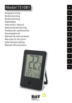 Schou 751081 Bedienungsanleitung - Digitales Innen-/Au&szlig;enthermometer mit Uhr