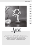 Schou 100007 NEON LIGHT PALM TREE Bedienungsanleitung