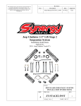 Synergy Manufacturing 8852-2000 Stage 2 Suspension System Installation Instructions