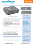 Blankom HDE-276 Quick Start Guide | IPTV Encoder Manual