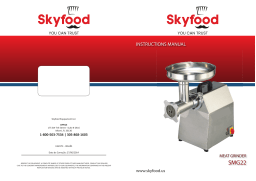 Skyfood SMG22 Meat Grinder Manual - 1.5 HP