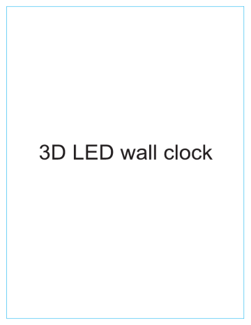 EDUP A5-RGB 3D LED Wall Clock User Manual | Manualzz