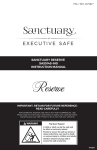SANCTUARY SA5514S-IHS Executive Safe Instruction Manual
