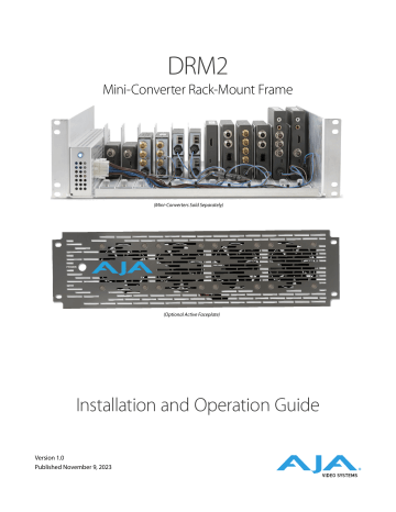 AJA DRM2 Mini Converter Rack Mount Frame Installation Guide | Manualzz