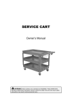 ROVSUN G34000072 Service Cart Owner&rsquo;s Manual