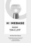 Homebase Naomi Table Lamp Guide - Instructions and Manual