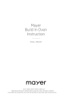 Mayer MMDO15P 75L Built-In Oven User Manual