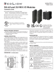 Red Lion DA 4UI and 2UI MIX I/O Modules Data Acquisition Product Manual