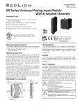 Red Lion DA 6UIN Module Data Acquisition Product Manual