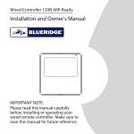 Blueridge 17317100A36377 Wired Controller Manual