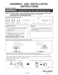 Patriot Lighting 356-9232 Assembly And Installation Instructions