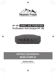 Heaven Fresh HF 100 Air Purifier Manual
