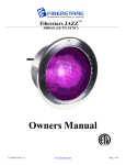 Fiberstars JAZZ J400AS Owner's Manual | Above Ground Pool Lighting