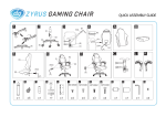 Dacota Gaming Zyrus gamingstol Product Manual