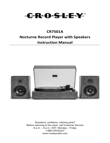 Crosley Record Player Manual