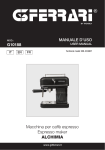 G3FERRARi G10188 Espresso Maker User Manual