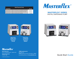 Masterflex MFLX77123-00 Microflex Digital Pump Owner's Manual