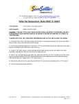 SunSetter Rafter Instructions