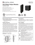 Red Lion DA 8 Relay Output Module Manual - Download PDF