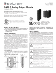 Red Lion DA 8AO Module - Installation Guide &amp; Specifications