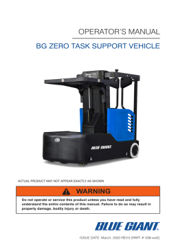 Blue Giant BG ZERO Operator's Manual