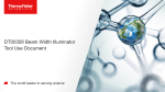 ThermoFisher SCIENTIFIC DT00358 Beam Width Illuminator Tool User Guide
