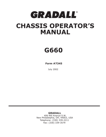 Gradall Form 7345 G660 Chassis - Owner's Manual | Manualzz